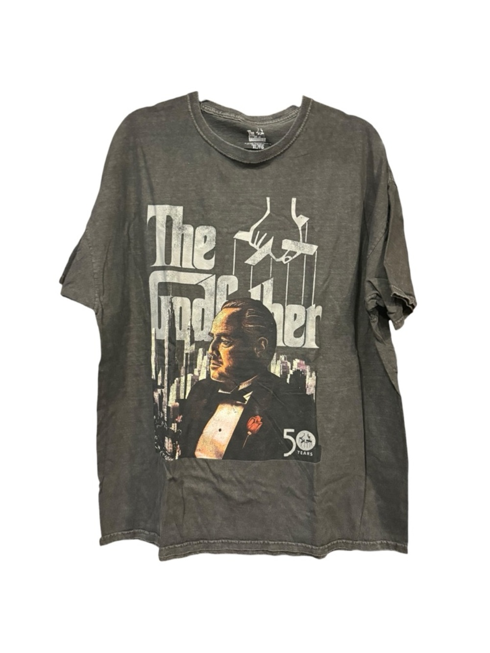 The Godfather 50 Years Graphic Tee Black XL Vintage Wash Z8